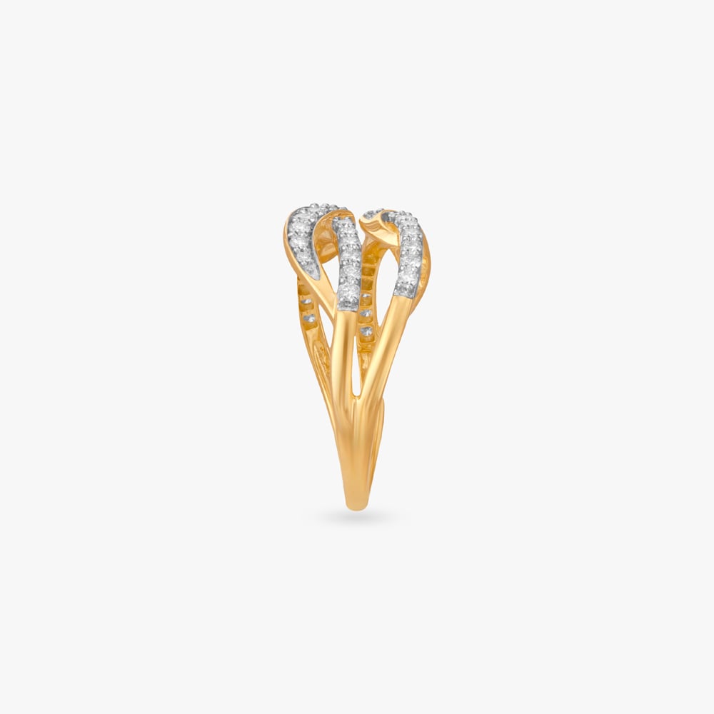 Radiant Weave Diamond Finger Ring,,hi-res image number null