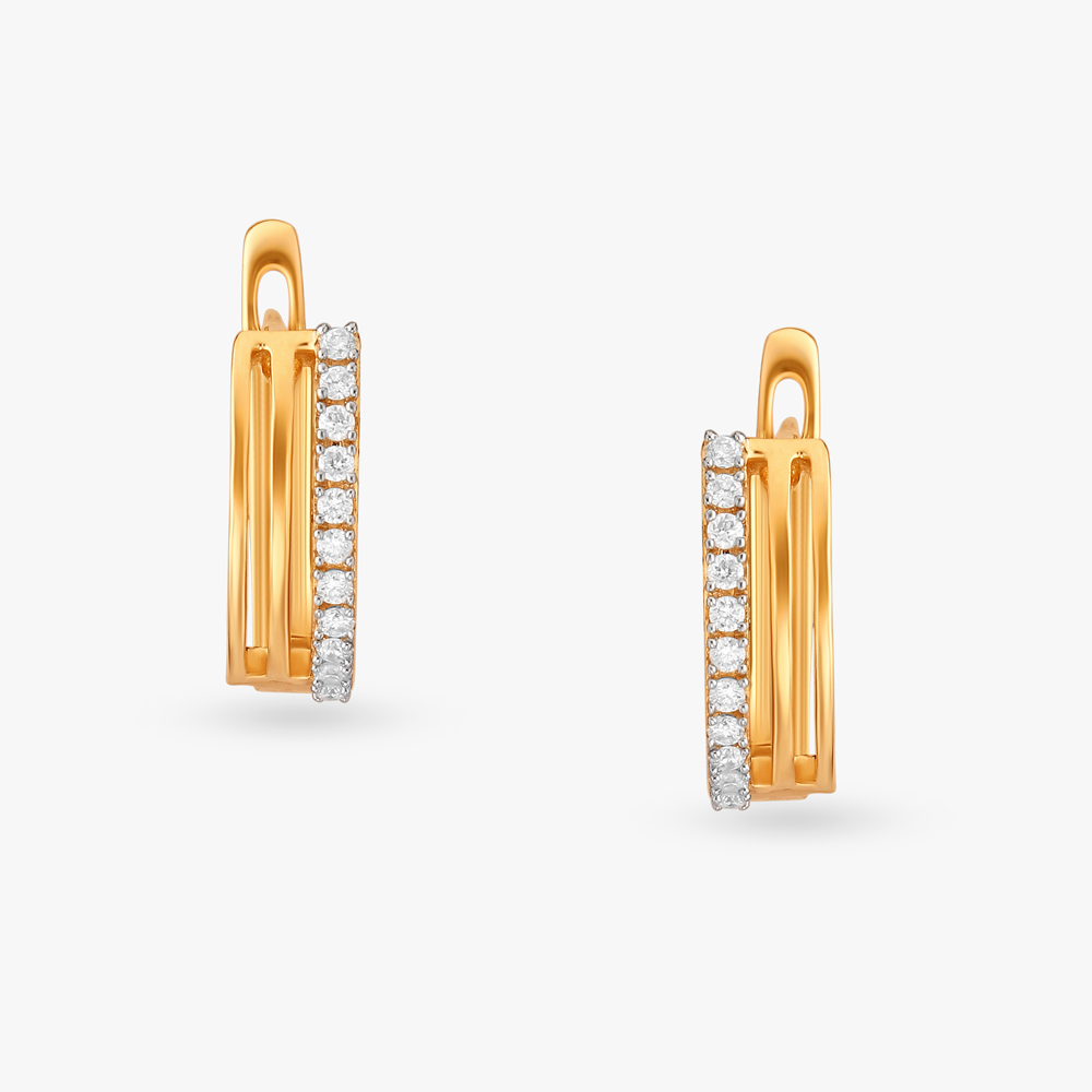 Glowing Allure Diamond Hoop Earrings,,hi-res image number null