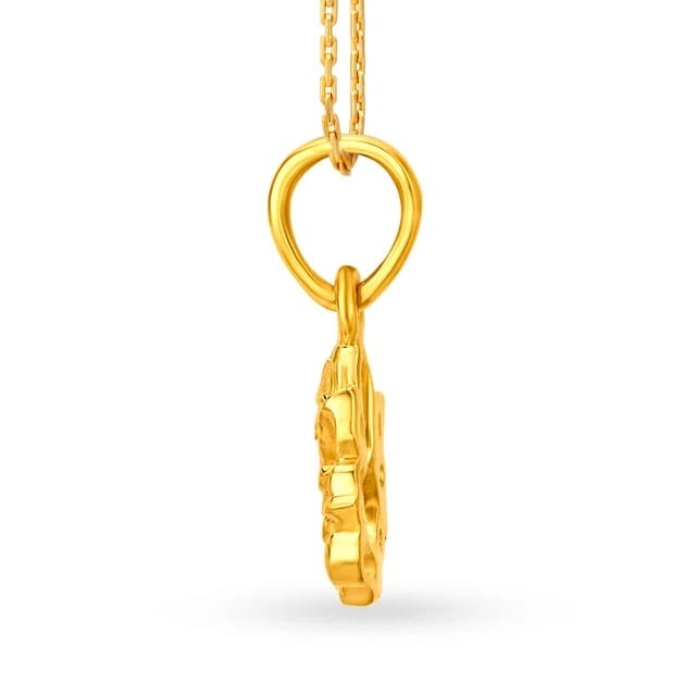 Ethereal Ganpati Gold Pendant,,hi-res image number null