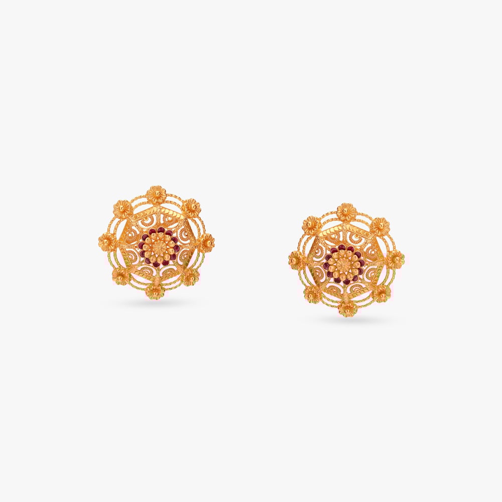 

Sindoor Khela Gold Pasha Earrings