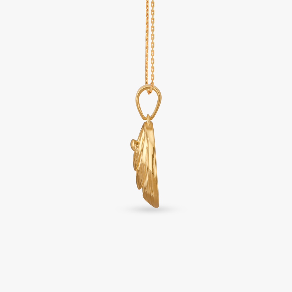 Serene Orbit Gold Pendant,,hi-res image number null