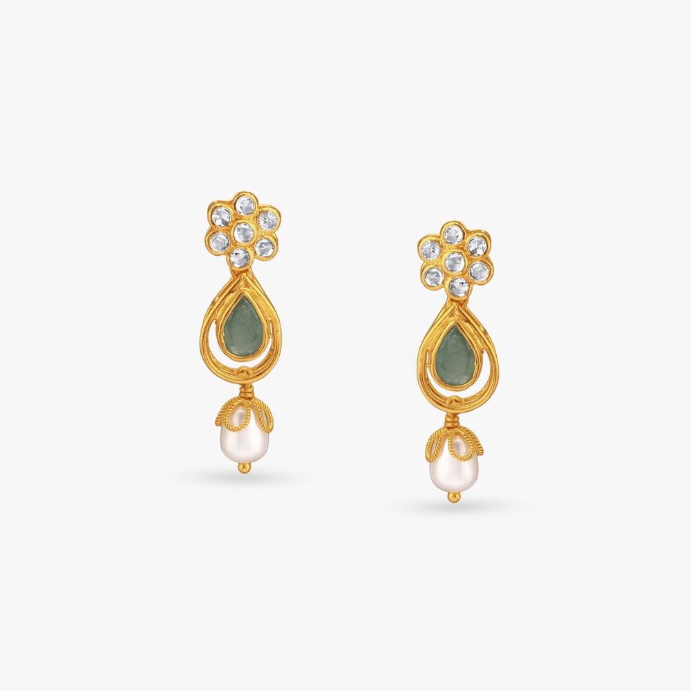Floral Elegance Open Polki Necklace Set,,hi-res image number null