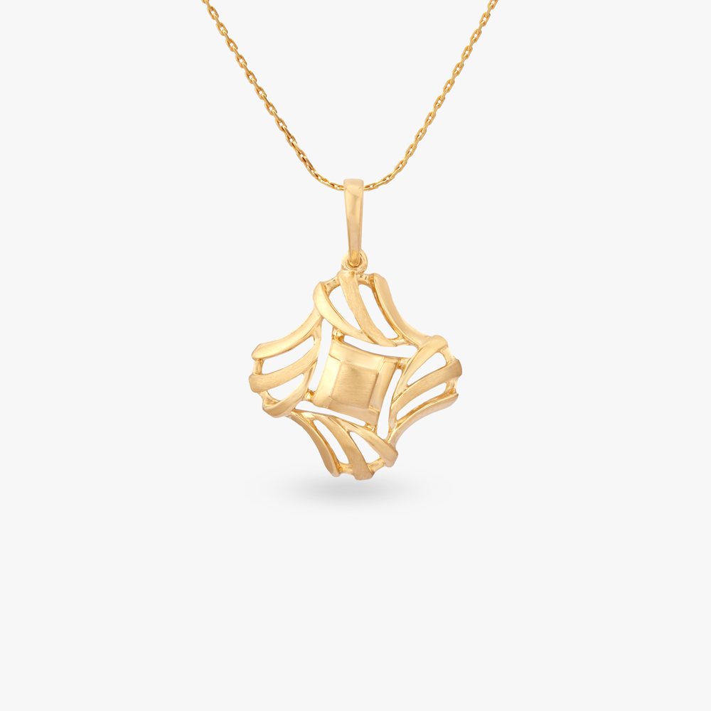 Abstract Aura Gold Pendant,,hi-res image number null
