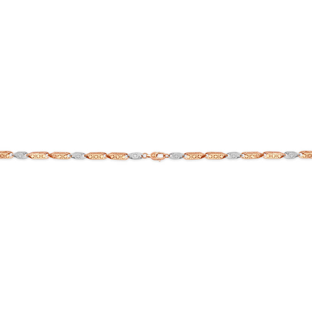 Carved Dual Tone Gold Chain For Men,,hi-res image number null