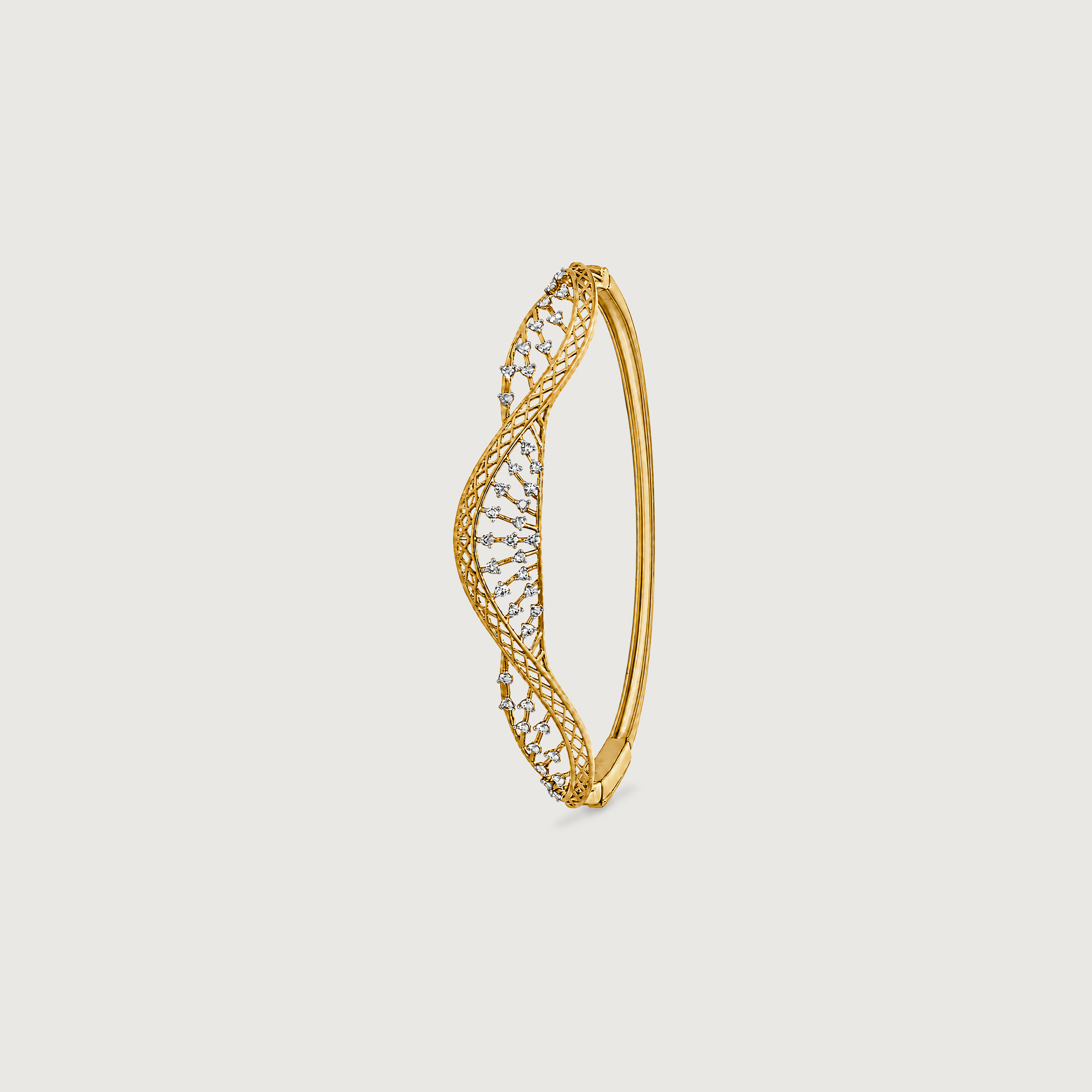 Woven Rhythm Diamond Bangle,,hi-res image number null