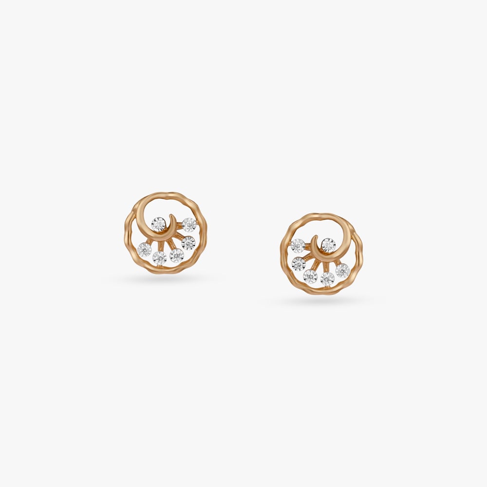 Orbit Glow Diamond Stud Earrings,,hi-res image number null