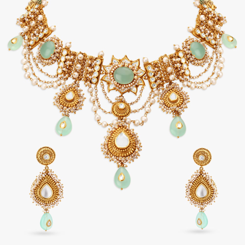 Stunning Gold Necklace Set,,hi-res image number null