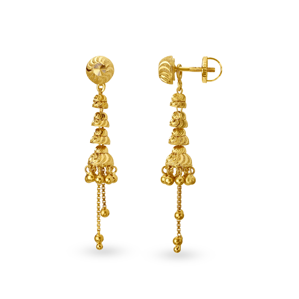 Shimmering Gold Drop Earrings,,hi-res image number null