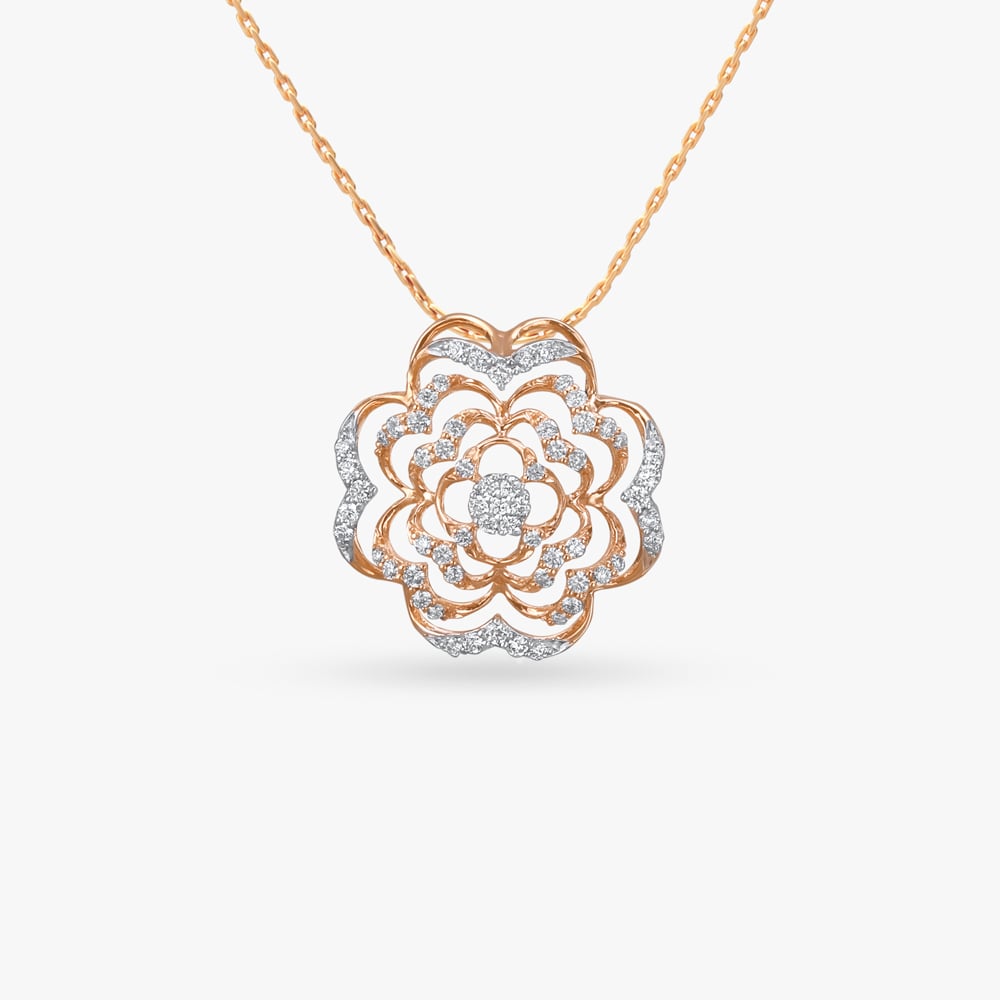 

Rosette Radiance Diamond Pendant