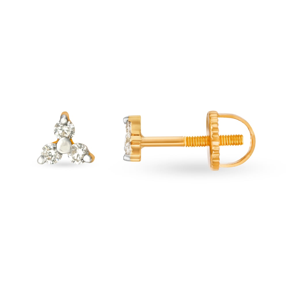 Contemporary Multi Diamond Stud Earrings,,hi-res image number null