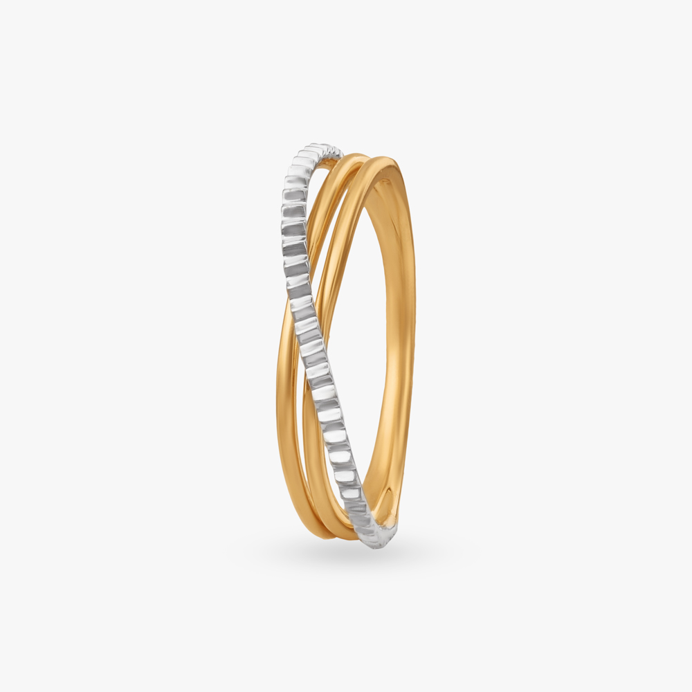 Sculpt Twist Gold Ring,,hi-res image number null