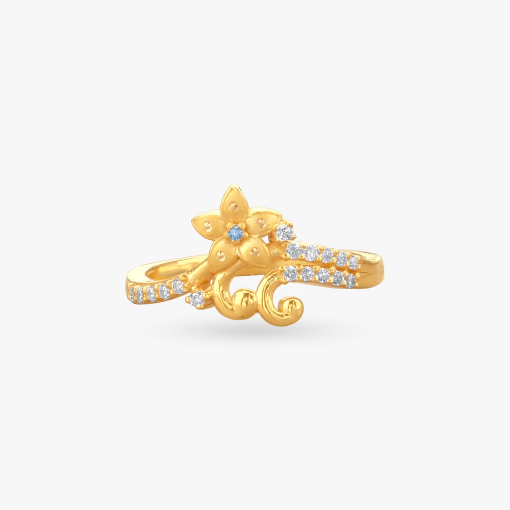 

Bloom Swirl Gold Finger Ring