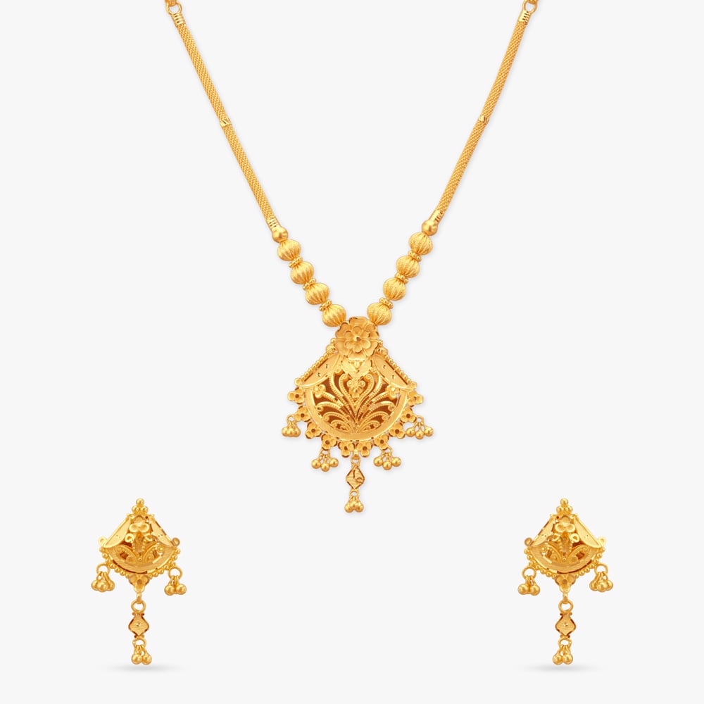 

Lotus Heritage Gold Necklace Set