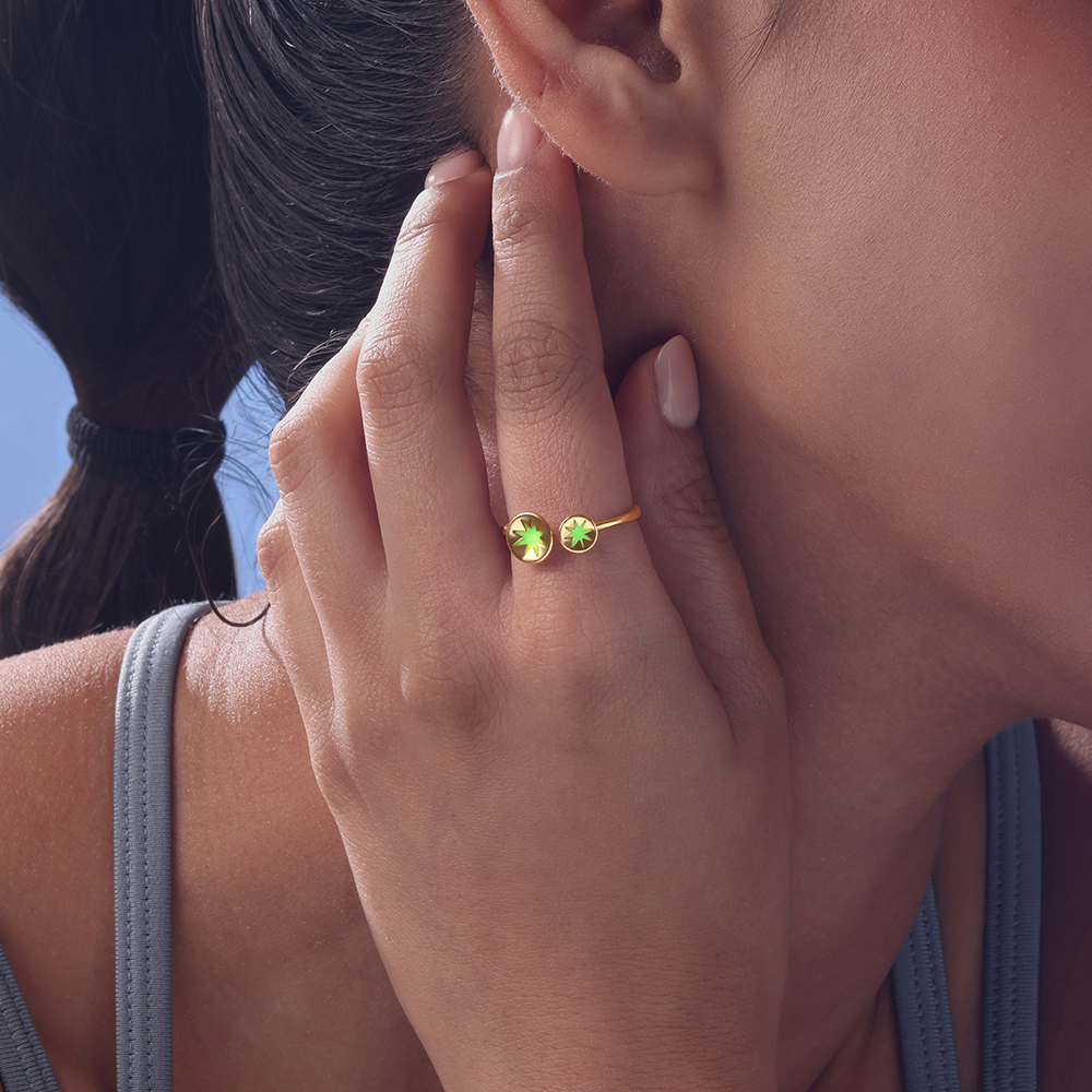 Radiant Duo Gold Ring,,hi-res image number null