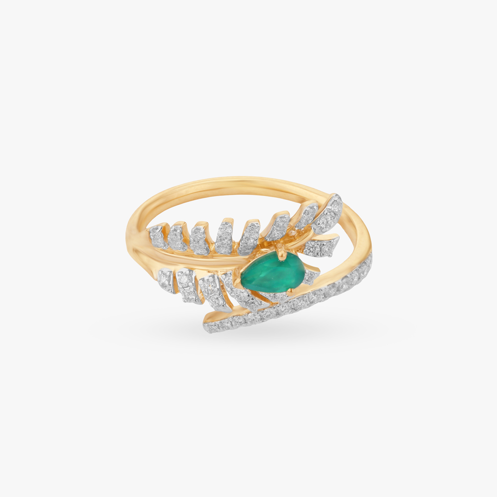 Sparkling Leaf Diamond Ring,,hi-res image number null
