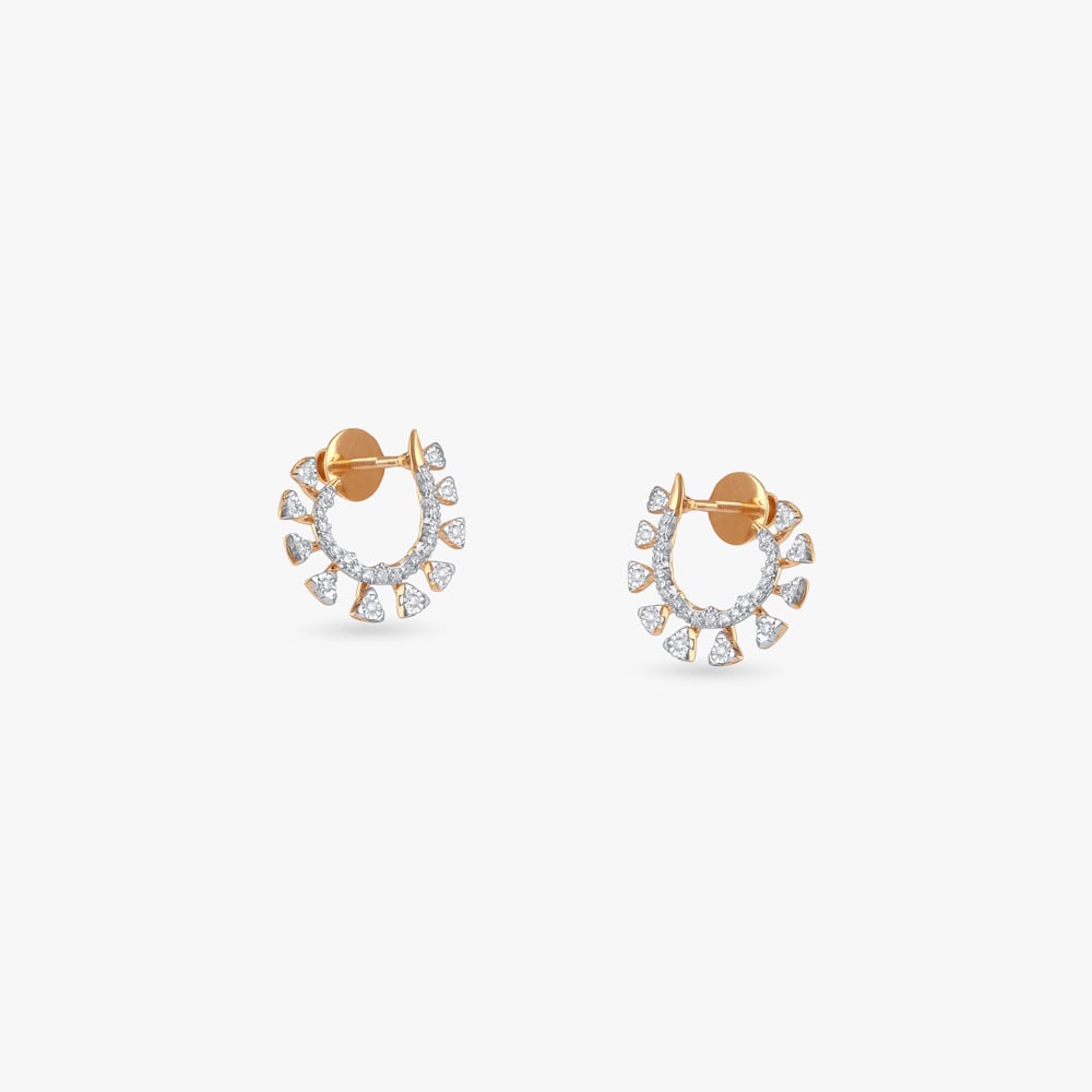 

Celestial Arc Diamond Hoop Earrings