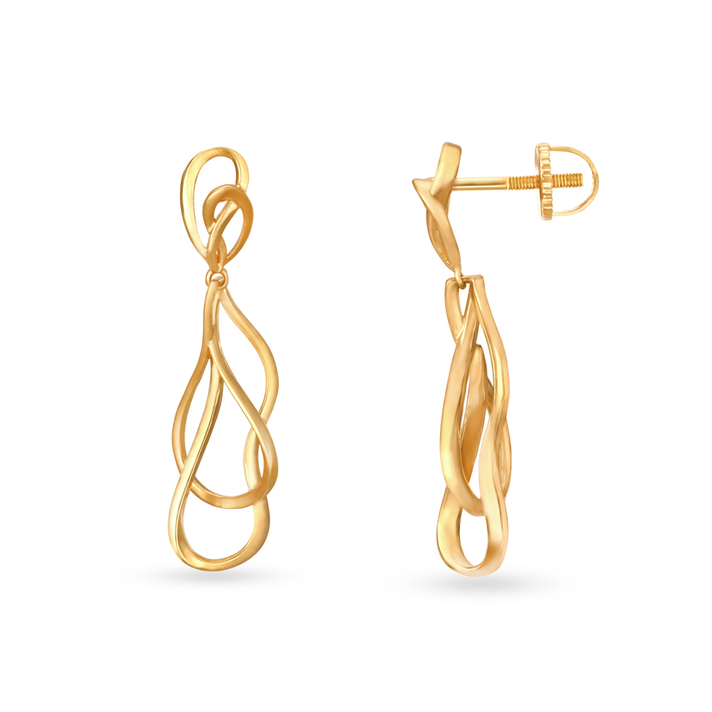 18KT Yellow Gold Music-inspired Drop Earrings,,hi-res image number null