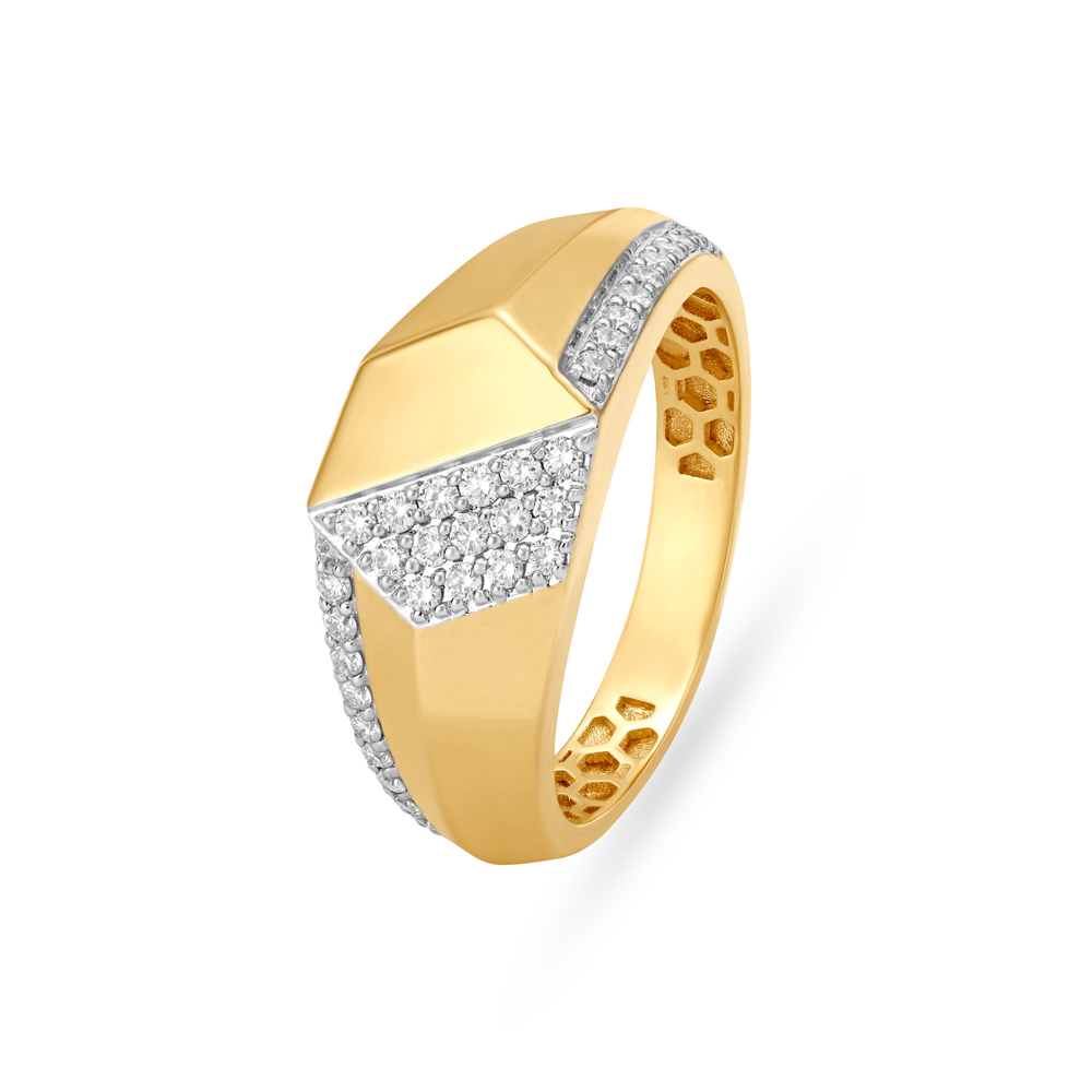 Stylish Layered Gold Ring for Men