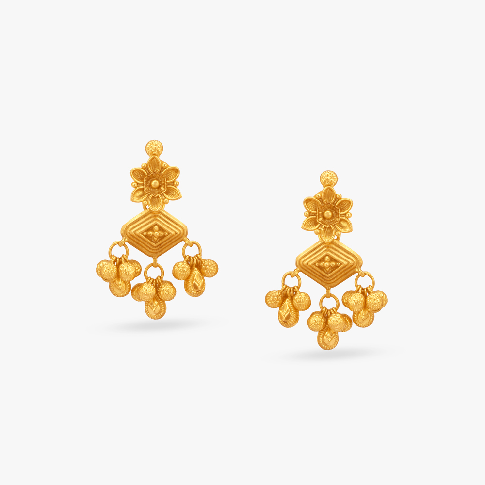 Ornate Bloom Gold Necklace Set,,hi-res image number null