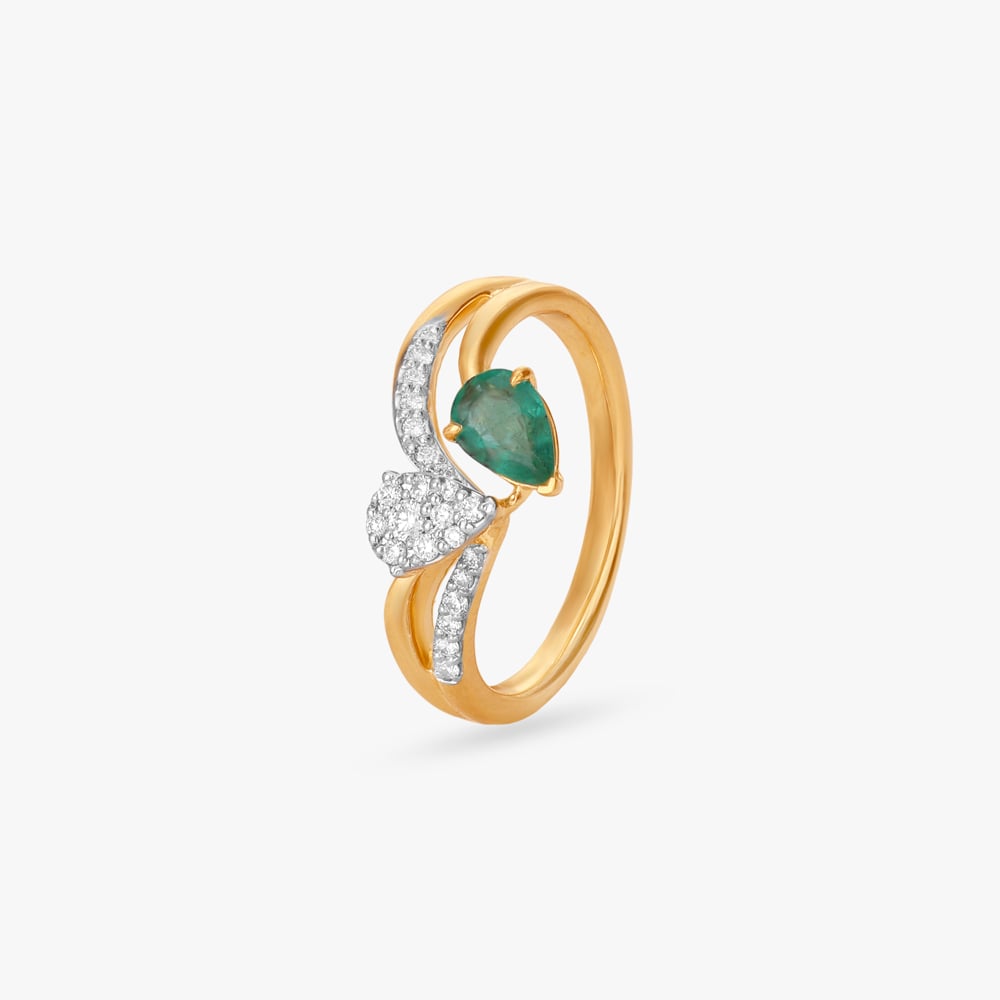 Verdant Glow Diamond Finger Ring,,hi-res image number null