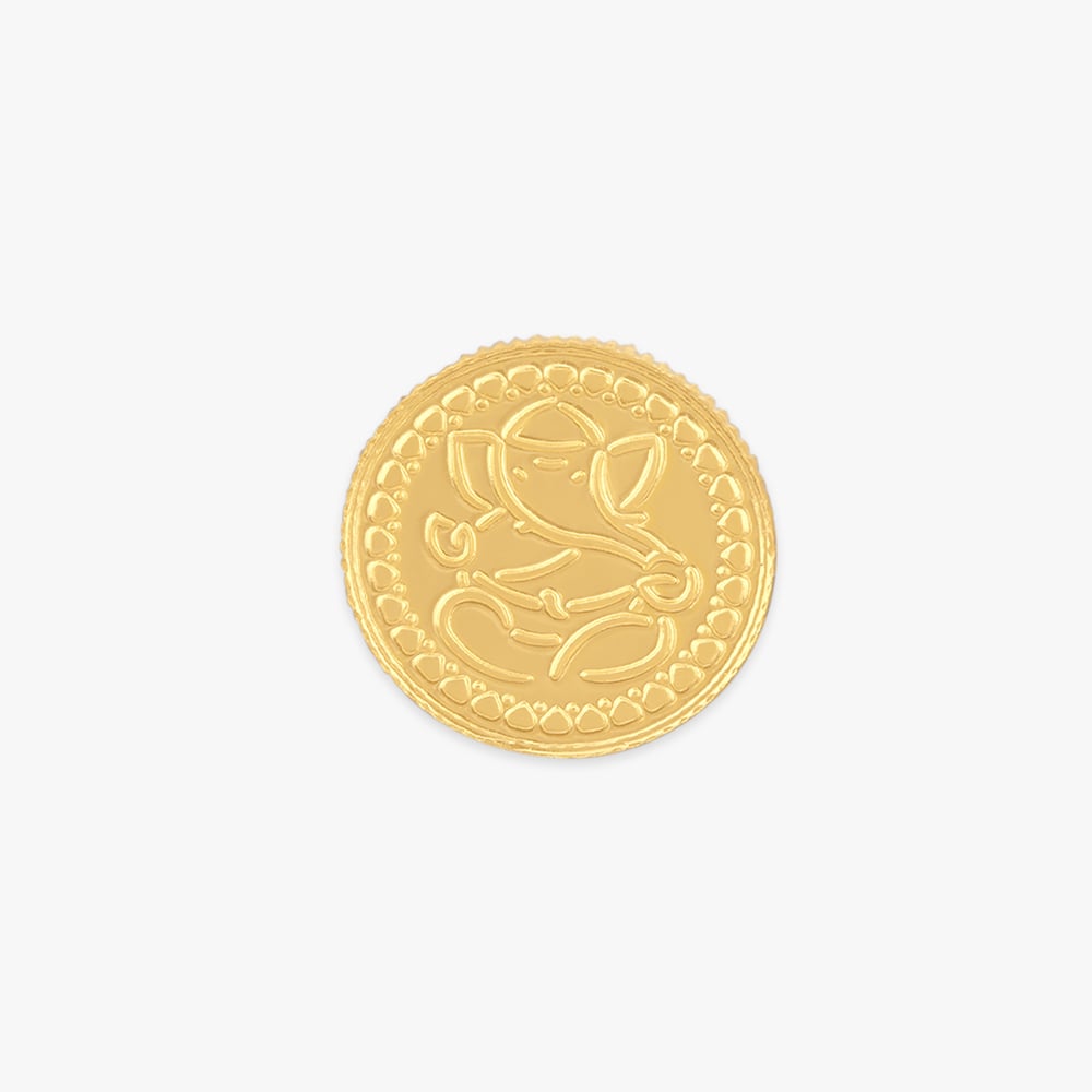 

5 gram 24 Karat Gold Coin with Ganesha Motif