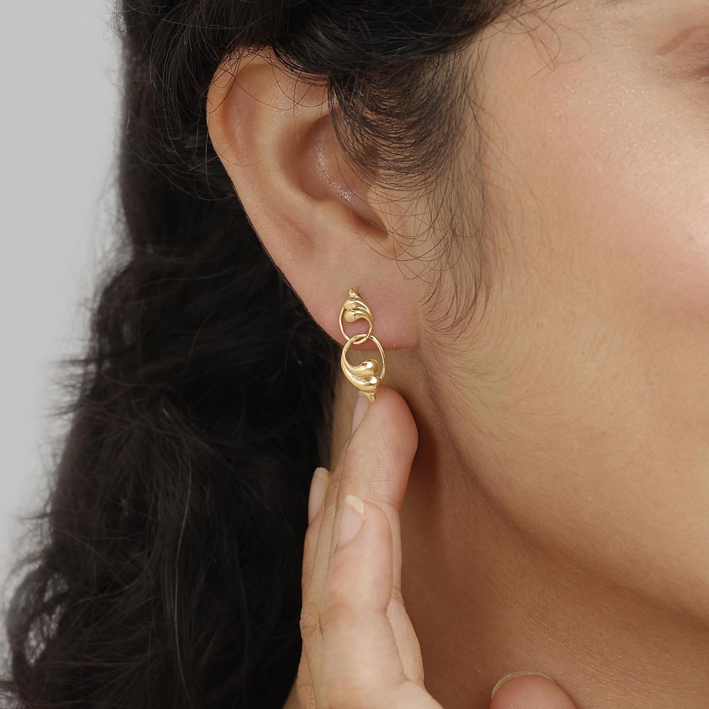Aurora Loop Gold Stud Earrings,,hi-res image number null