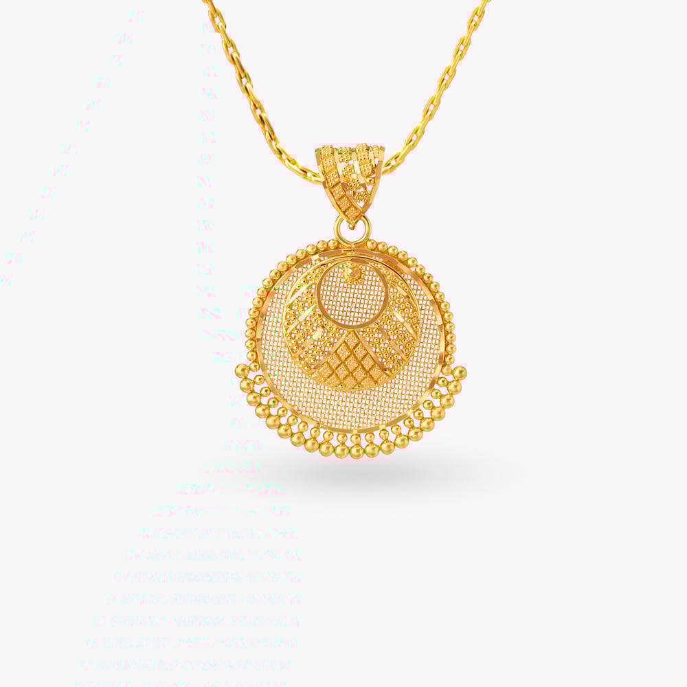 Mosaic Gold Pendant and Earrings Set,,hi-res image number null