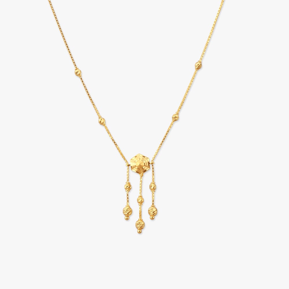 

Triple Tassel Gold Necklace