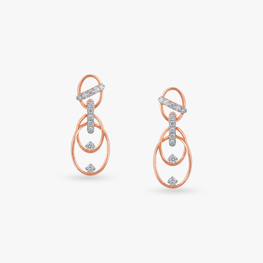 

Twisted Radiance Diamond Drop Earrings