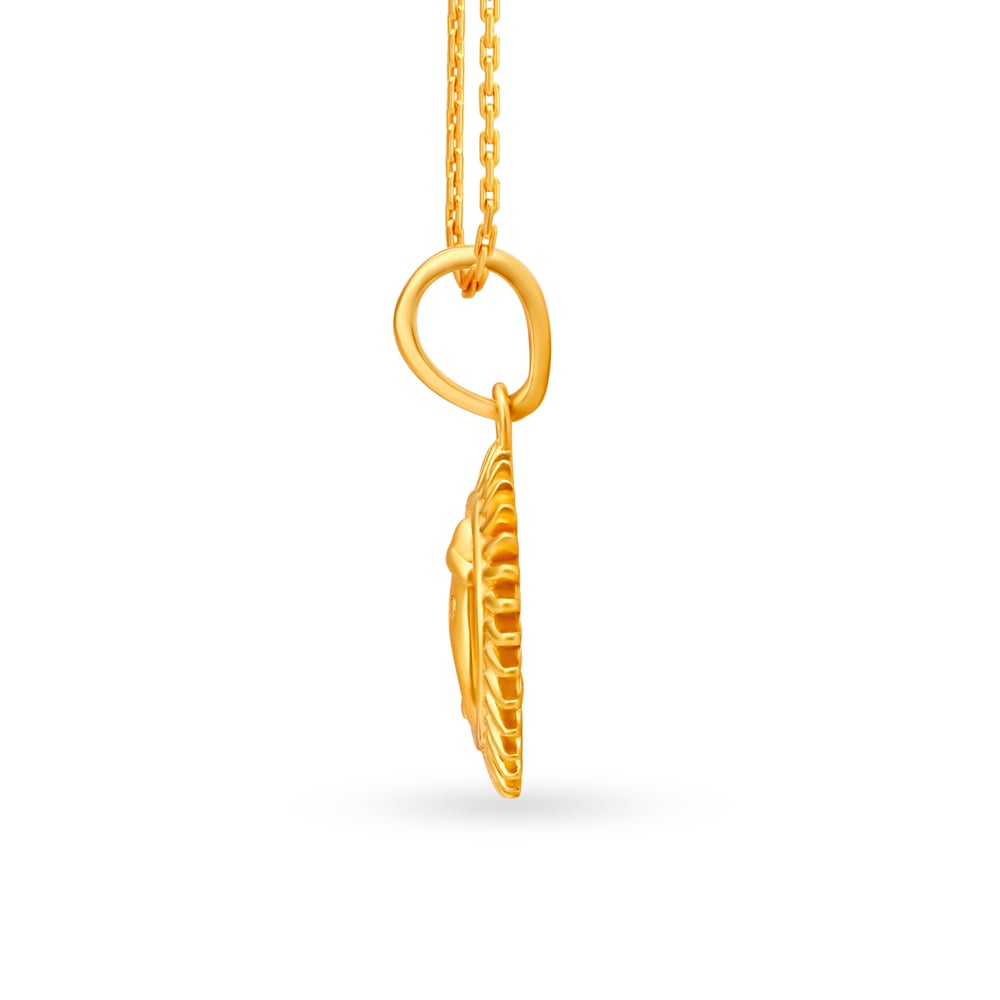

Devine Dainty Lord Ganesha Inspired Gold Pendant