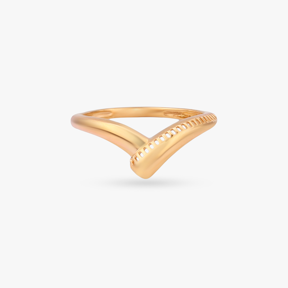 Sculpted Arc Gold Ring,,hi-res image number null
