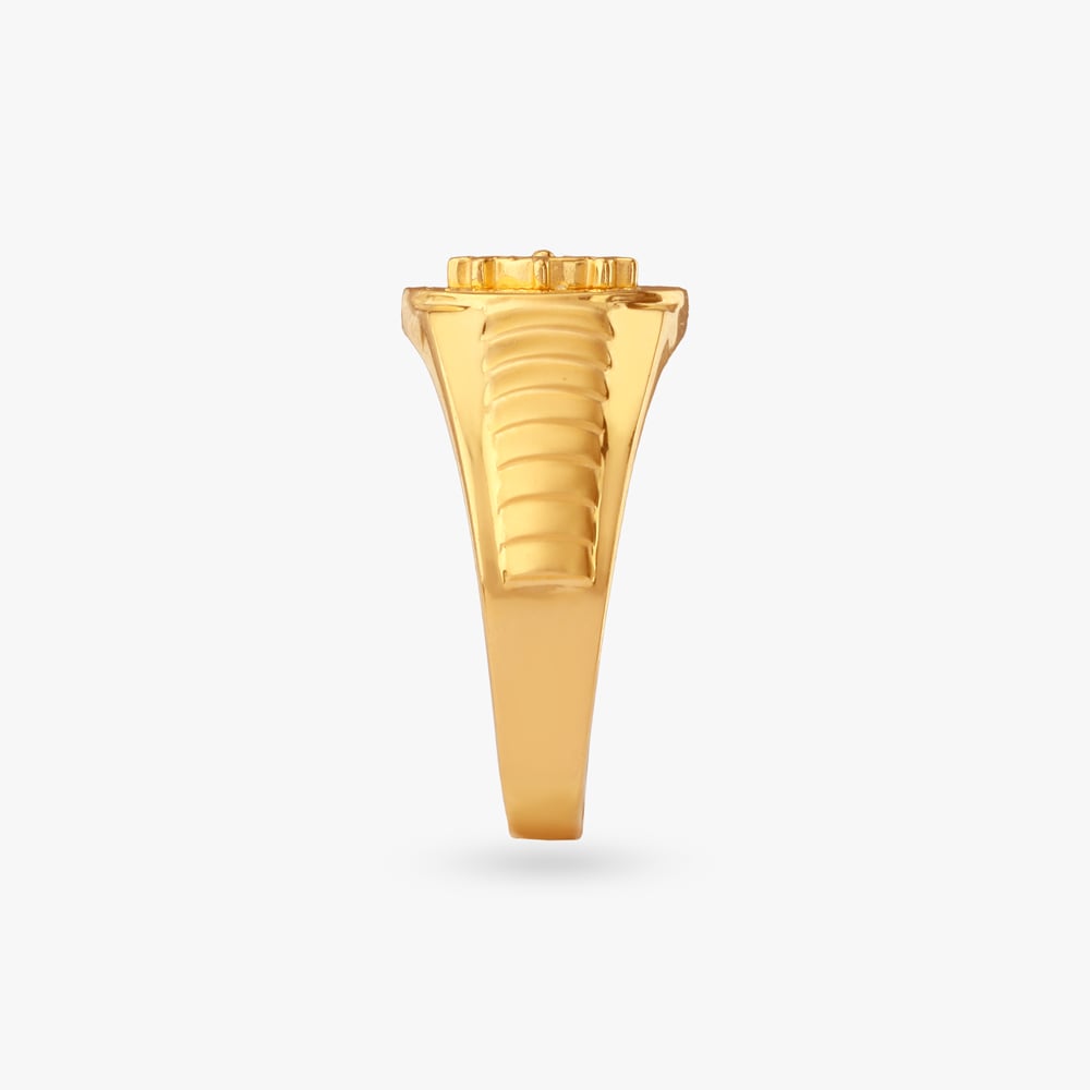 Captain Crest Gold Ring For Men,,hi-res image number null
