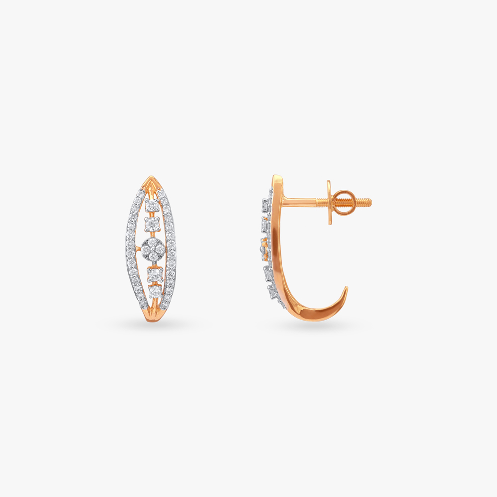 Linear Luxe Diamond Stud Earrings,,hi-res image number null