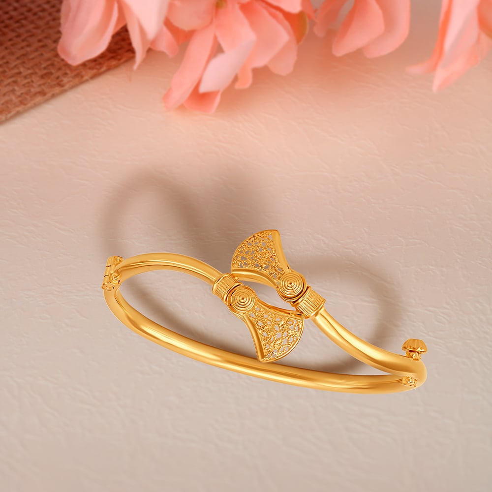Splendid Filigree Work Gold Bangle,,hi-res image number null