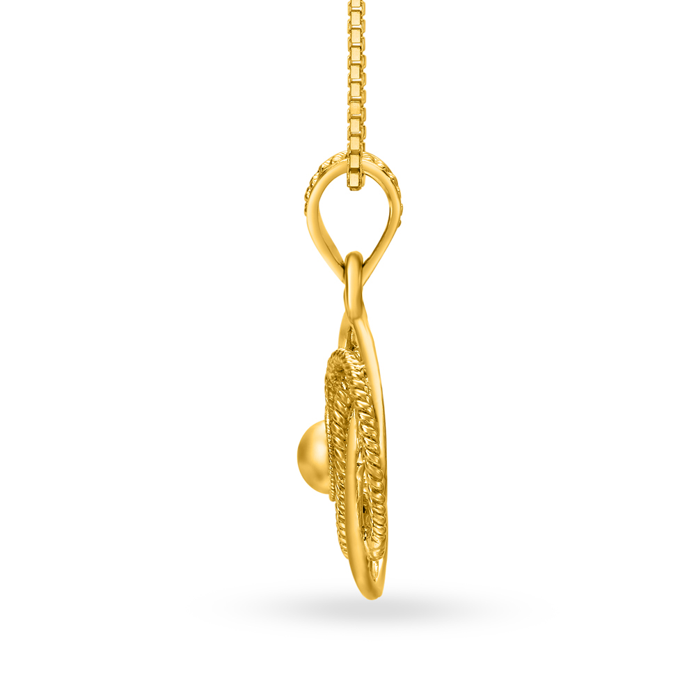 Captivating Circlet Design Gold Pendant,,hi-res image number null