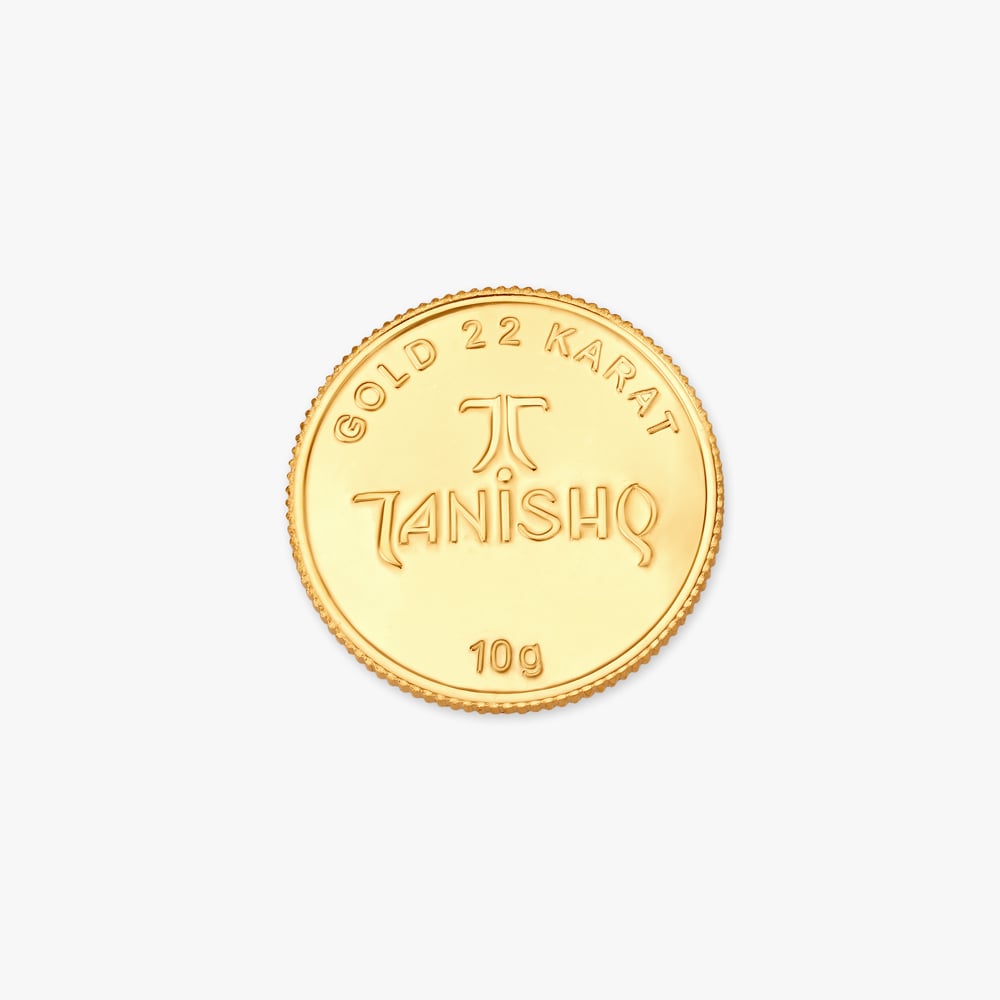 Om Motif 22 Karat 10 Gram Gold Coin,,hi-res image number null