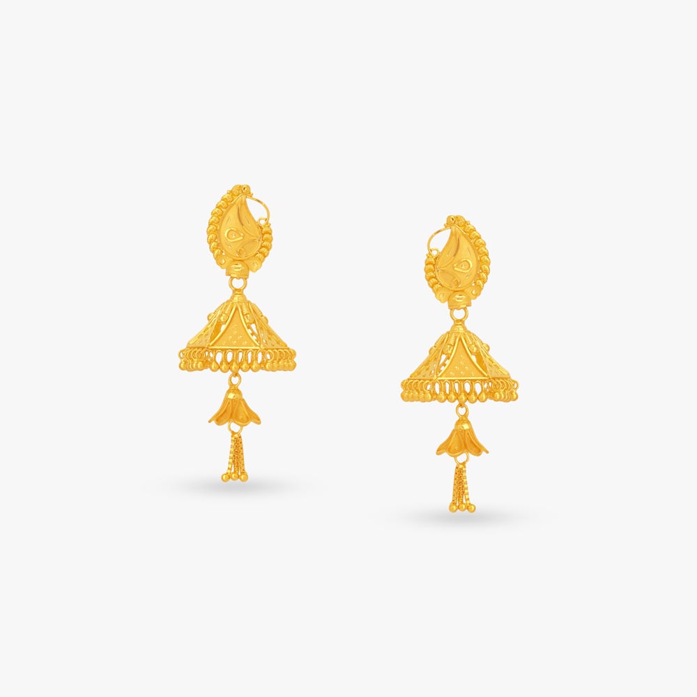 Cone Bell Jhumka Earrings,,hi-res image number null