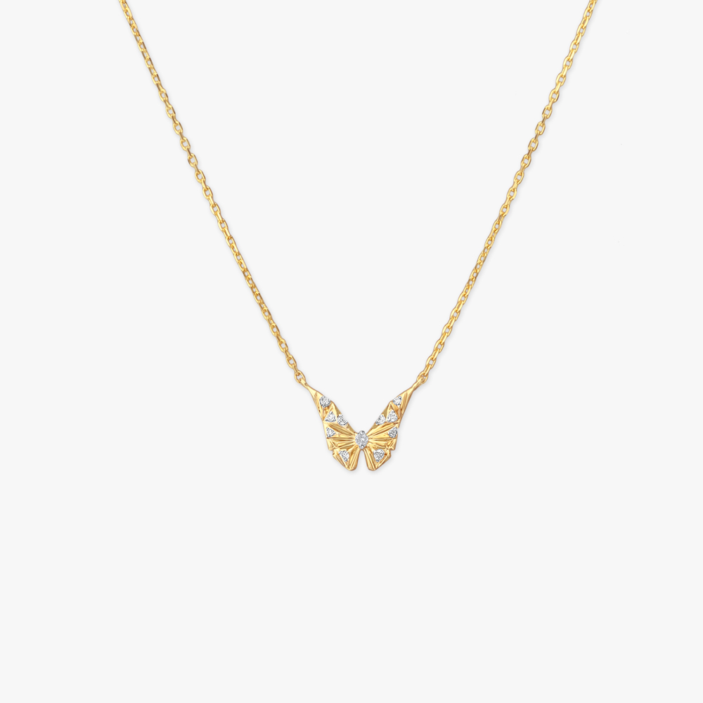 Flutter Frame Diamond Pendant with Chain,,hi-res image number null