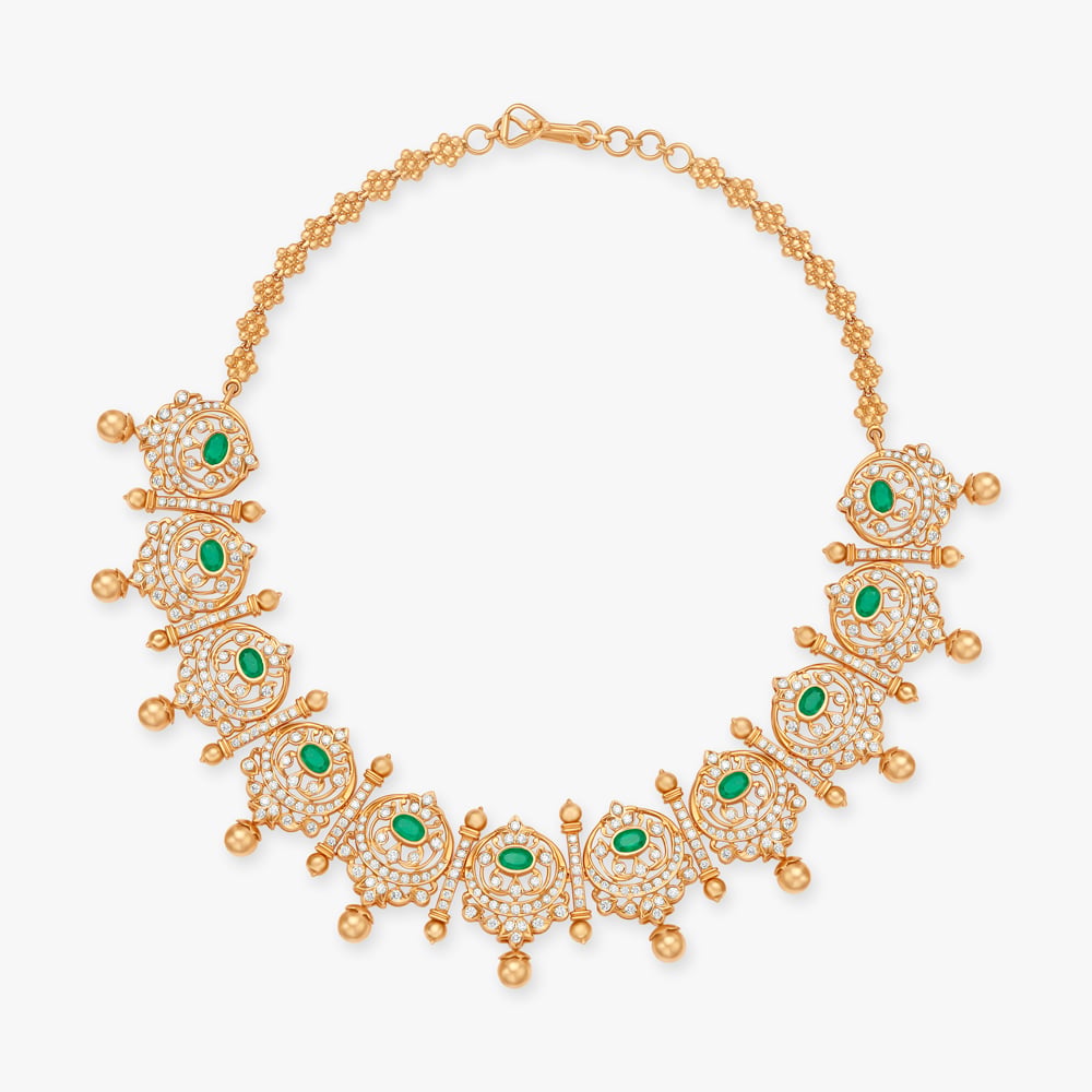 Regal Reverie Emerald and Diamond Necklace,,hi-res image number null