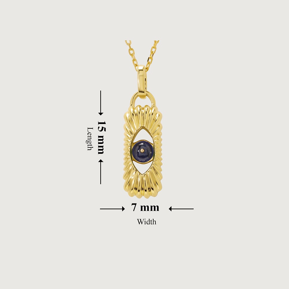 Radiant Elegance 18KT Chain Blue Sapphire Pendant with chain,,hi-res image number null