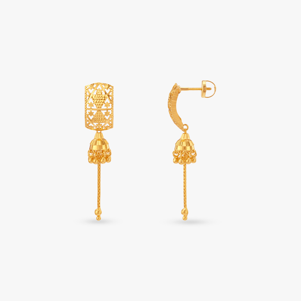 

Cascading Bell Gold Drop Earrings