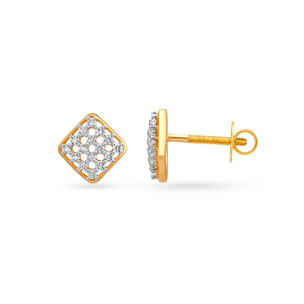 Enigmatic Diamond Stud Earrings,,hi-res image number null