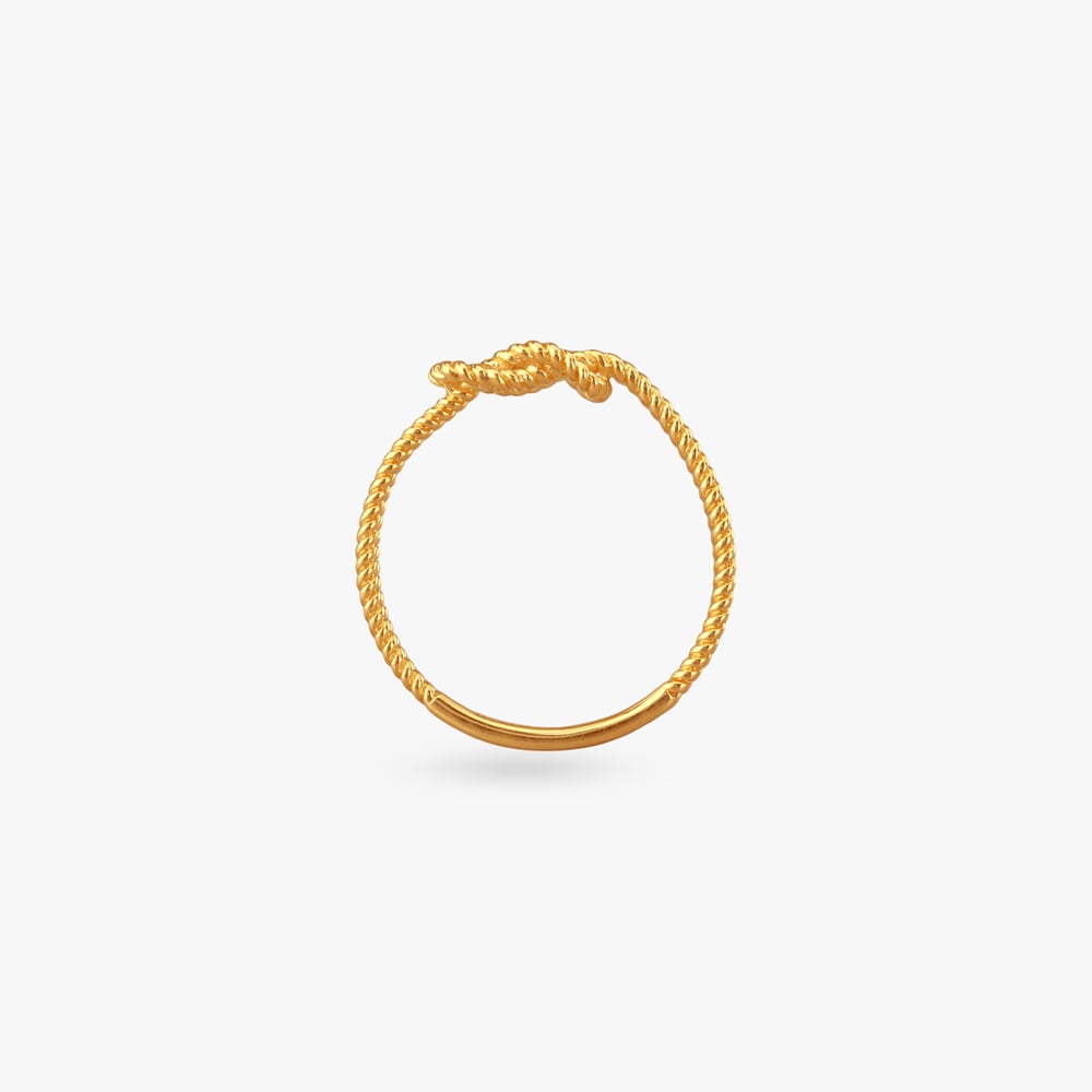 Knotted Grace Gold Ring,,hi-res image number null