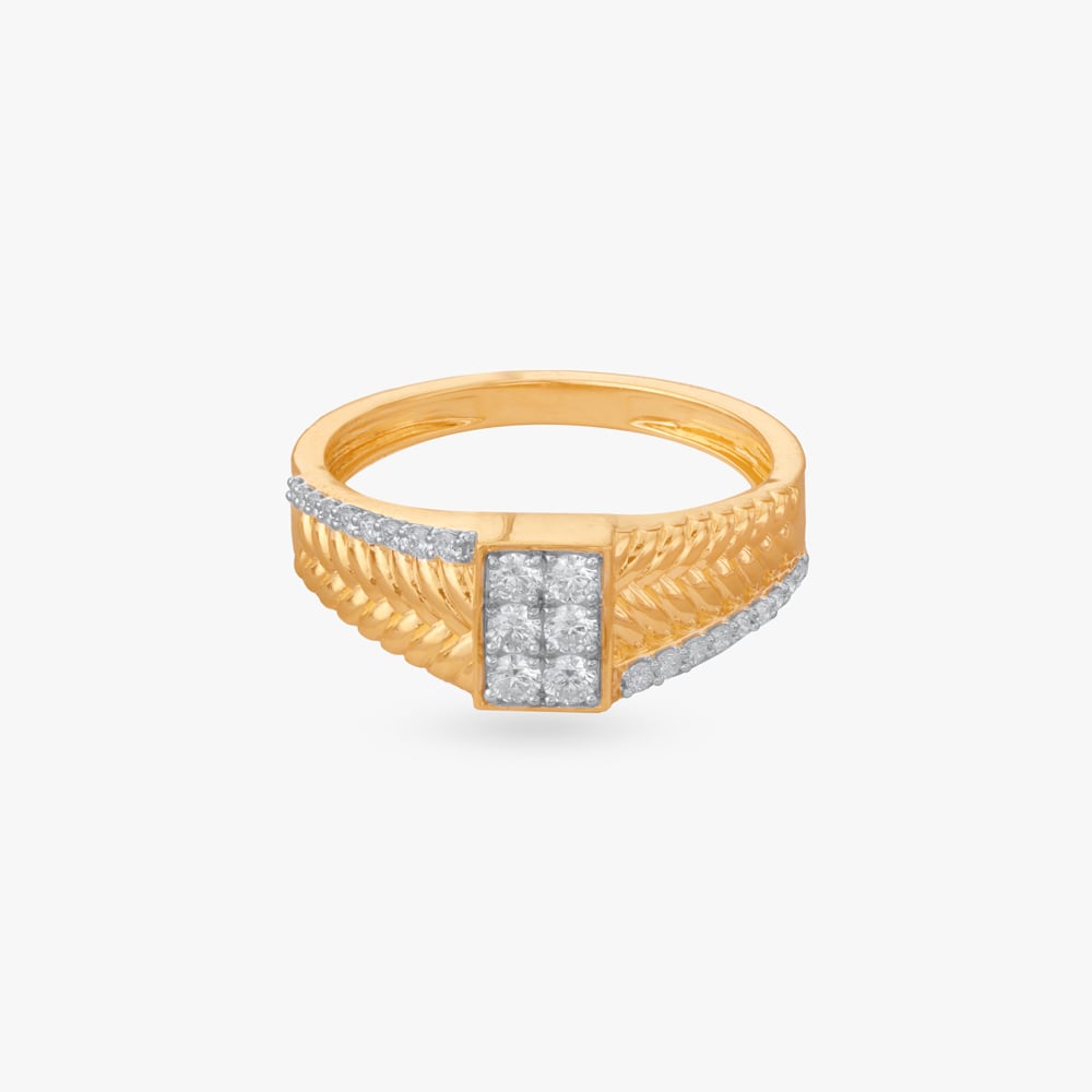 Textured Majesty Diamond Finger Ring for Men,,hi-res image number null