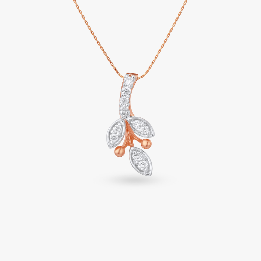 Enchanted Leaf Diamond Pendant and Earrings Set,,hi-res image number null
