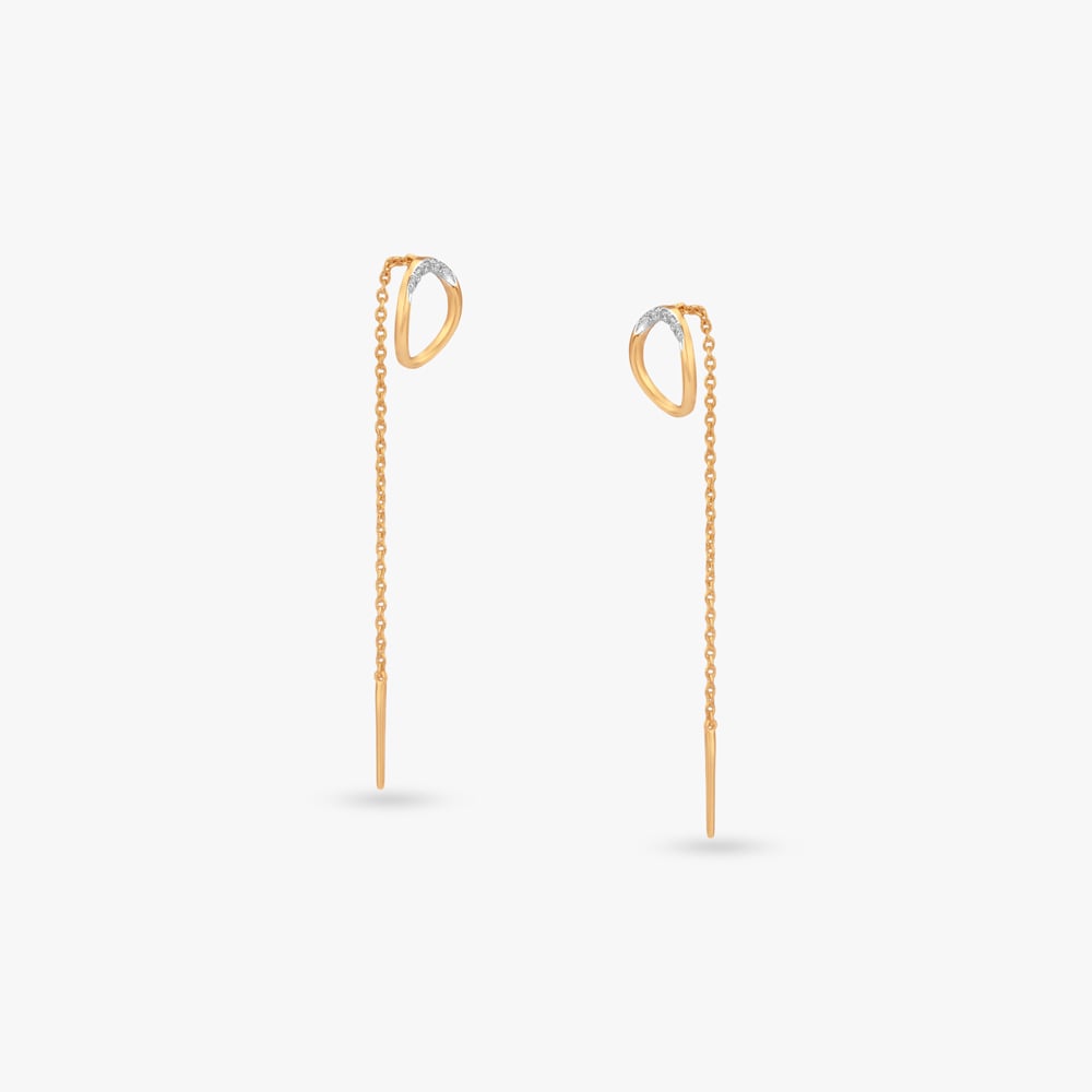 

Oval Drift Diamond Drop Earrings