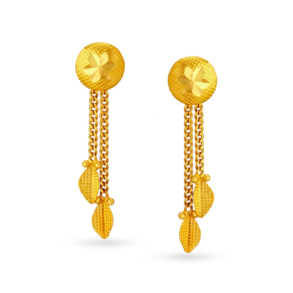 Stunning Gold Bali Drop Earrings