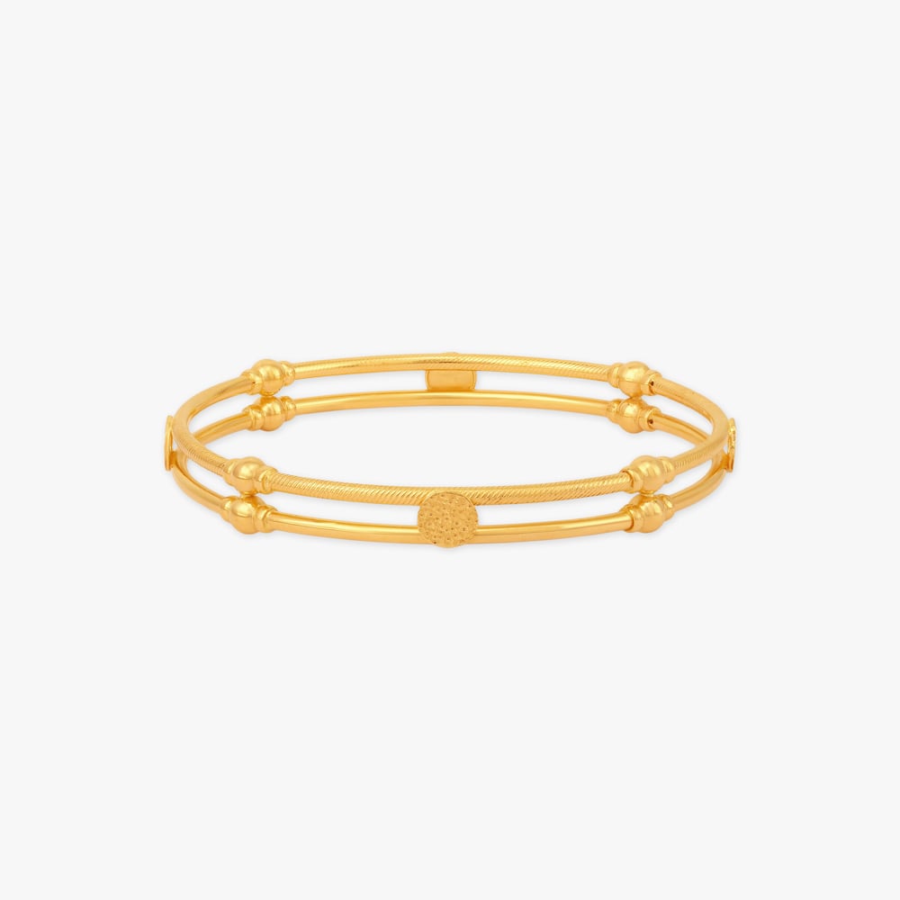 Twin Rail Gold Bangles,,hi-res image number null