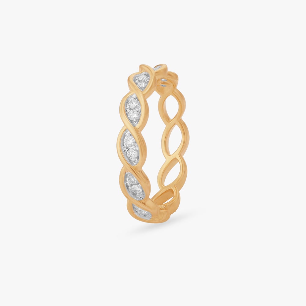 Interlaced Wave Diamond Ring,,hi-res image number null