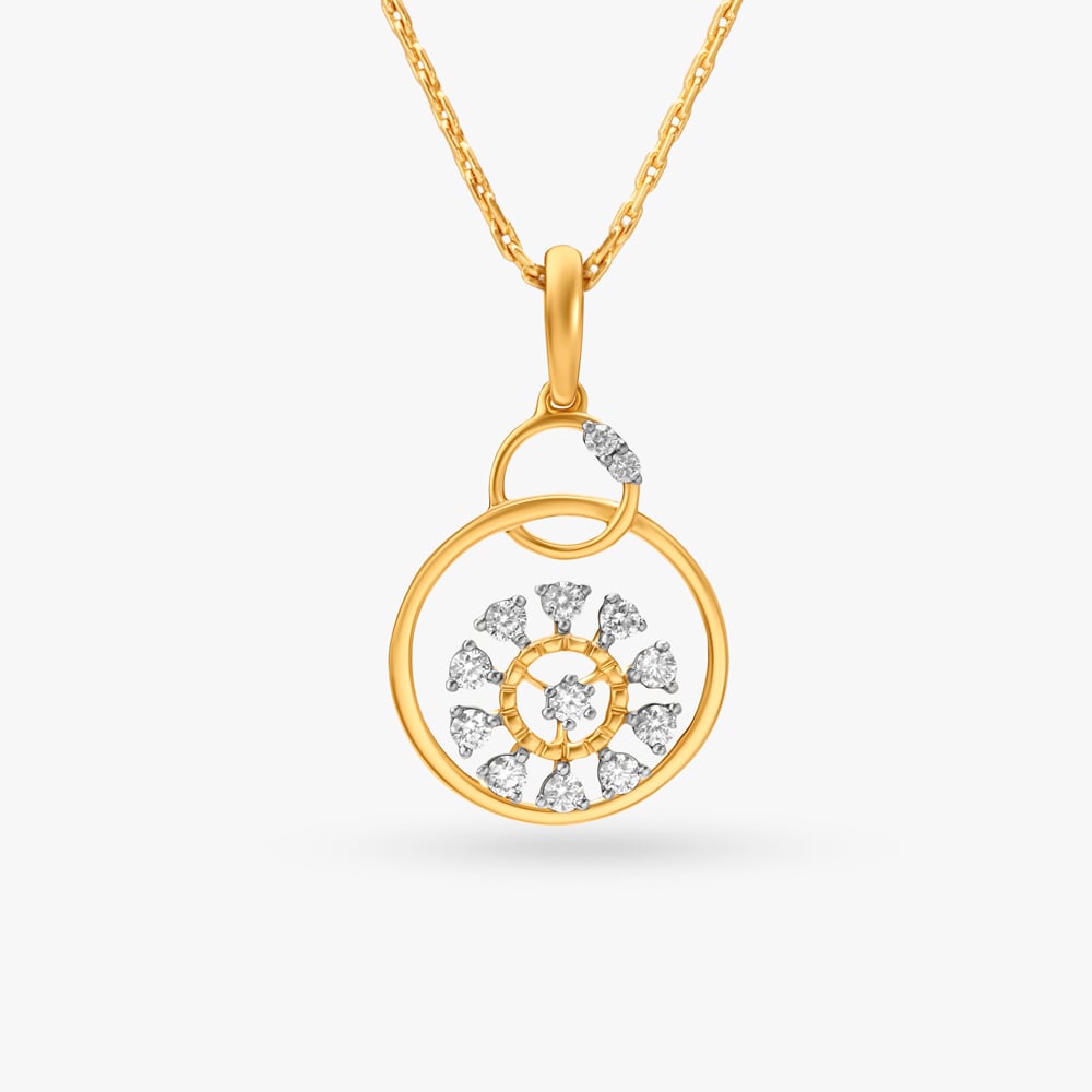 Dancing diamond pendant tanishq sale
